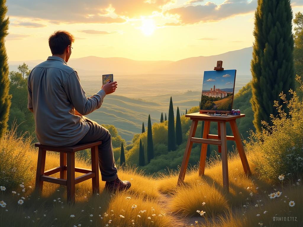 Pittura en plein air Toscana